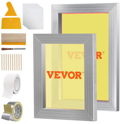 Aluminum Screen Printing Kit: 2 Frames, Squeegees, Tapes & Films for DIY T-Shirts
