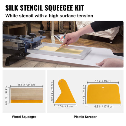 Aluminum Silk Screen Printing Kit with Frames and Accessories for DIY T-Shirts
