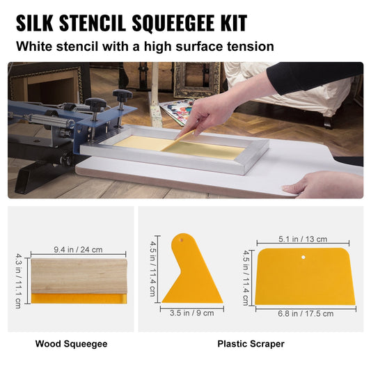 Aluminum Silk Screen Printing Kit with Frames and Accessories for DIY T-Shirts