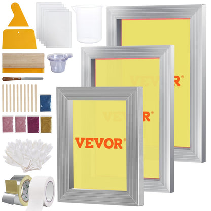 Aluminum Silk Screen Printing Kit with Frames and Accessories for DIY T-Shirts