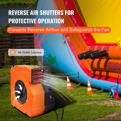 VEVOR Inflatable Blower, 1100W, 1.5 & 1.7 HP Bounce House Blower, Pump Commercial