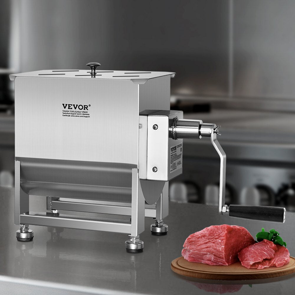 VEVOR Manual Meat Mixer 30L Fixed Tank Mixing Max 30LB for Meat Sausage Mixer