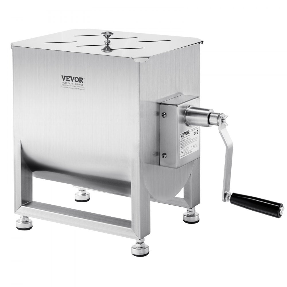 VEVOR Manual Meat Mixer 30L Fixed Tank Mixing Max 30LB for Meat Sausage Mixer