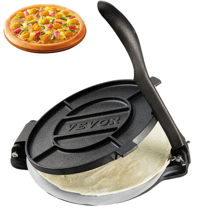 Heavy-Duty 20 cm Cast Iron Tortilla & Roti Maker with Parchment Paper