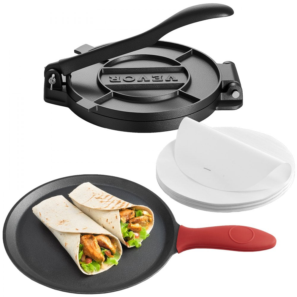 10 Inch Tortilla Press Chapati Maker Roti Dough Maker Heavy Duty Cast Iron