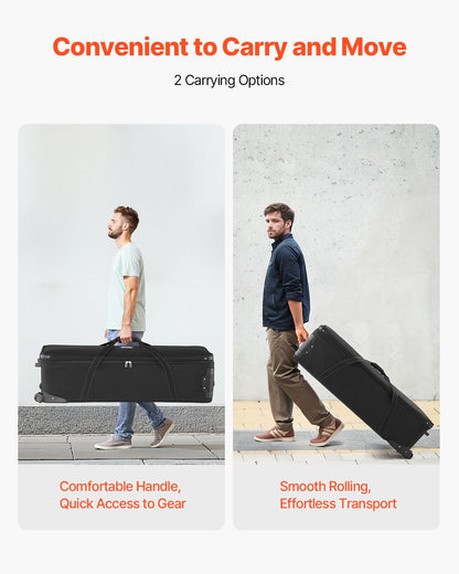 VEVOR Studio Equipment Trolley Case 131 x 36.5 x 38 cm Rolling Camera Bag