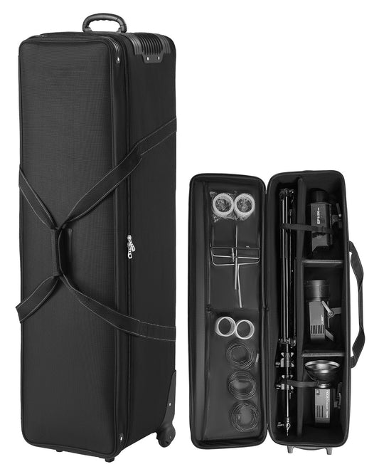 VEVOR Studio Equipment Trolley Case 131 x 36.5 x 38 cm Rolling Camera Bag