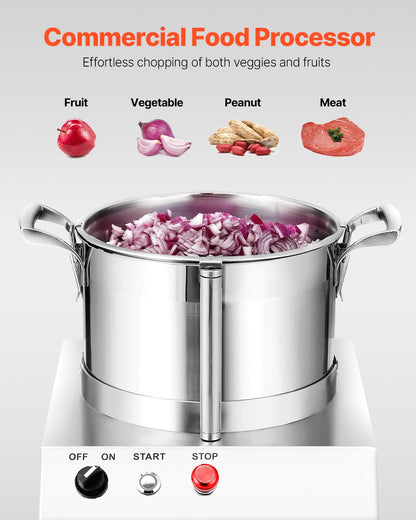VEVOR Food Processor & Vegetable Chopper 6L Food-Grade Stainless Steel Blender