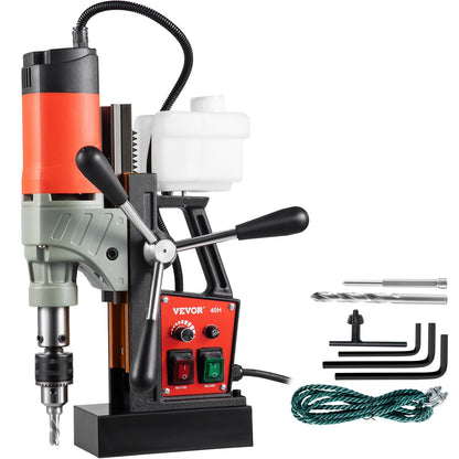 1200W Portable Magnetic Drill, 40mm Boring, 13000N Suction, 580 RPM Variable Speed