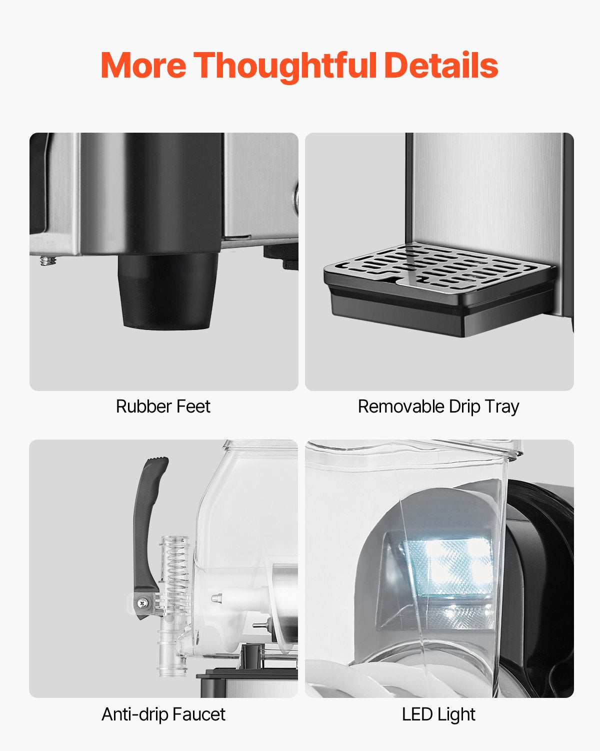 VEVOR 4L Commercial Slushy Machine Margarita Smoothie Frozen Drink Maker