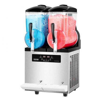 VEVOR 12Lx2 Tank Commercial Slushy Machine Margarita Smoothie Frozen Drink Maker