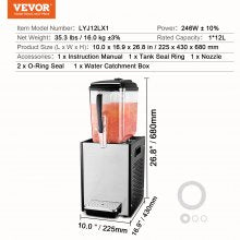 12L Commercial Cold Beverage Dispenser with Efficient Temperature Control