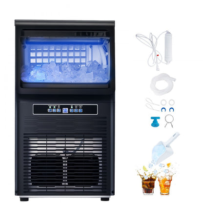 VEVOR Commercial Ice Maker Freestanding Cabinet Machine 70lbs/24H 36 Ice Cubes