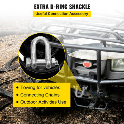 Heavy-Duty 3m J Hook Tow Chain with Large & RTJ Hooks, 4200 kg Capacity