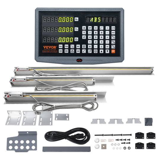 VEVOR Digital Readout, 400 mm & 450 mm & 950 mm, Linear Scale 3 Axis DRO Display