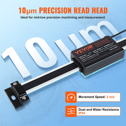 VEVOR Digital Readout, 152.4 mm & 304.8 mm & 609.6 mm, Linear Scale 3 Axis DRO Display