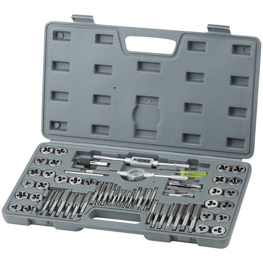 VEVOR Tap and Die Set 60Pcs Metric and SAE Standard Bearing Steel Threading Tool