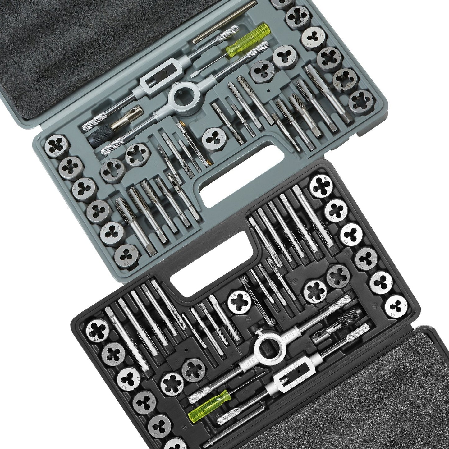 80-Piece Metric & SAE Bearing Steel Tap and Die Set with Carrying Case