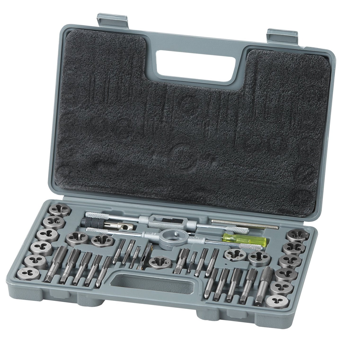 40-Piece SAE Bearing Steel Tap & Die Set with Portable Case