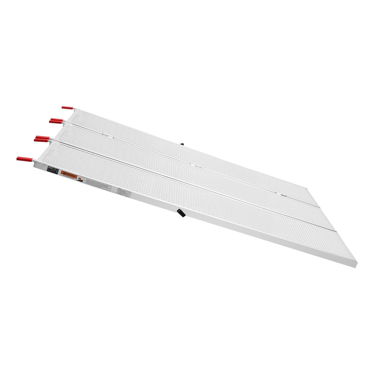 Aluminum Trailer Ramps, 1935 x 1370mm Tri-Folding Truck Ramps with Straps & Non-Slip Rubber Fingers,680kg Capacity ATV Loading Ramps for Pickup Trucks, Motorcycles, Lawn Mowers, Tractors, Carts