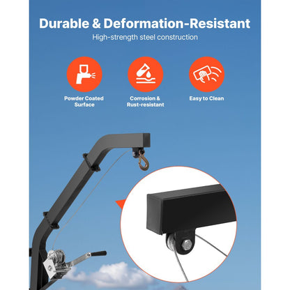 Tree Mounted Deer Hoist 353 lbs Game Hoist Winch Lift with Gambrel & Winch