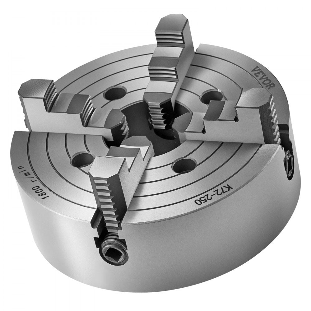 VEVOR 250 mm 4-Jaw Self-Centering Lathe Chuck for Lathe Drilling Milling Machine
