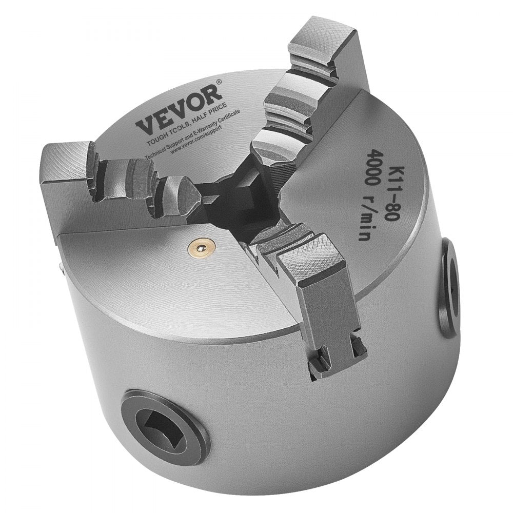 80 mm 3-Jaw Self-Centering Lathe Chuck for Lathe Drilling Milling Machine