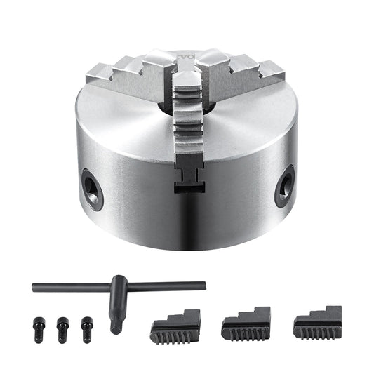 VEVOR 3-Jaw Lathe Chuck, 125 mm, Self-Centering Lathe Chuck, 2.5 -125 mm Clamping
