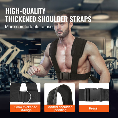 VEVOR Weight Training Sled, Pull Push Power Sled, Fitness Strength Resistance Training,