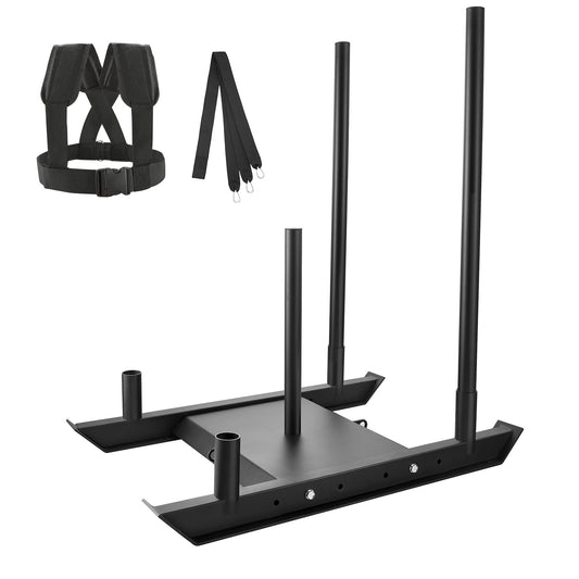 VEVOR Weight Training Sled, Pull Push Power Sled, Fitness Strength Resistance Training,