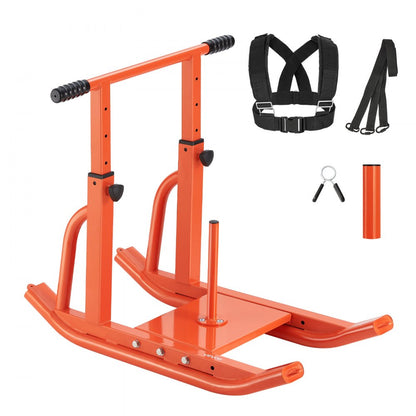 Weight Power Pull Push Sled Workout Fitness Strength Training Sled Orange
