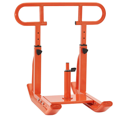 Weight Sled, Steel Power Sled, Fitness Training Sleds for Athletic Exercise Speed Improvement, Workout Equipment with Adjustable Height Handle, Compatible with 25/51 mm Weight Plates, Orange