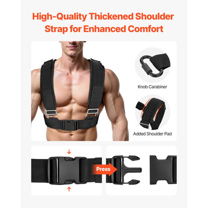 Weight Pull Push Sled Workout Fitness Strength Speed Training Sled Black