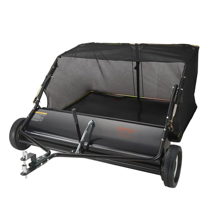 VEVOR Tow Behind Lawn Sweeper 44 inch, 25 cu. ft Large Capacity Heavy Duty Leaf
