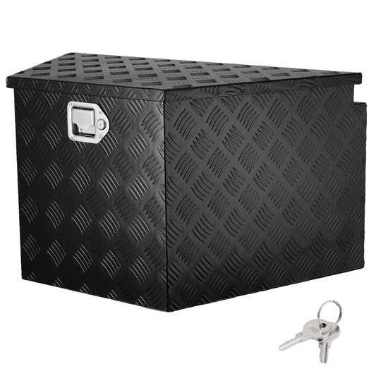 VEVOR Trailer Tongue Box, Aluminum Alloy Diamond Plate Tongue Box Tool Chest, Heavy