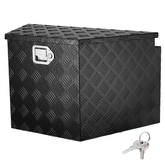 VEVOR Trailer Tongue Box, Aluminum Alloy Diamond Plate Tongue Box Tool Chest, Heavy
