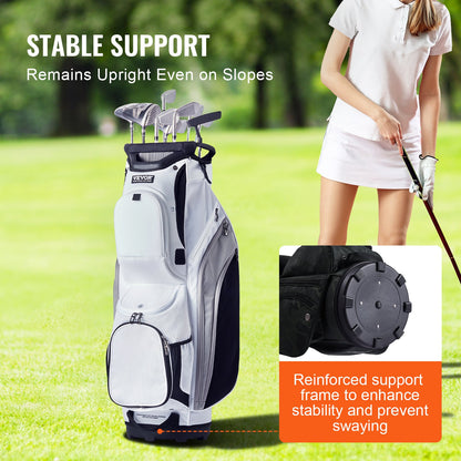 VEVOR Golf Cart Bag with 14 Way Organizer Divider Top, 36” 13 Pockets Premium Nylon