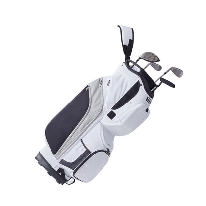 Golf Cart Bag with 14-Way Divider, 0.9m Height, 13 Pockets, White, Nylon