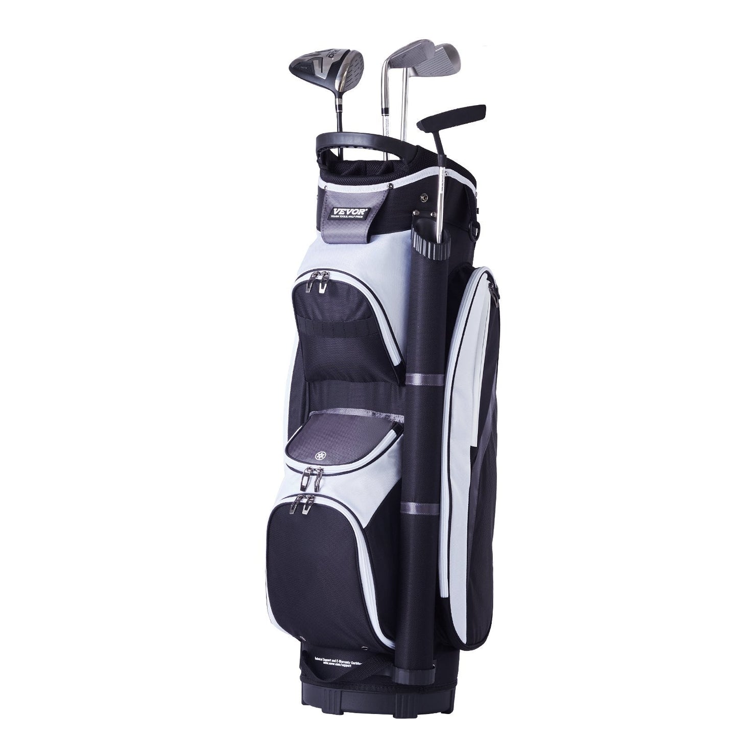 Golf Cart Bag with 14-Way Divider, 0.9m, Multiple Pockets, Black, Waterproof