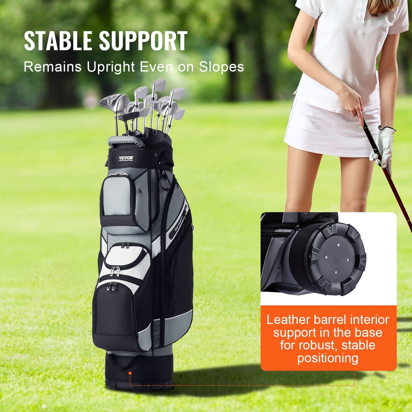 Premium Golf Cart Bag with 14-Way Dividers, 13 Pockets, Nylon, 1.05m, 4.55kg
