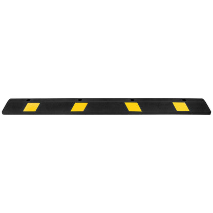 Parking Stopper, 1840 mm Heavy Duty Parking Aid for Garage, Rubber Curb Garage Floor Stopper with Reflective Strips, Vehicles Gadgets for Cars Vans Trucks Tire Wheel Guide Block Stops Bumpers