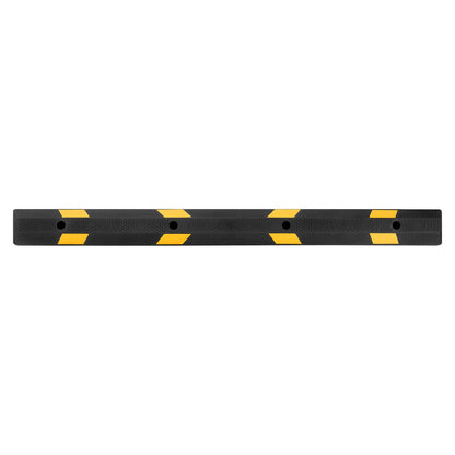 Parking Stopper, 1840 mm Heavy Duty Parking Aid for Garage, Rubber Curb Garage Floor Stopper with Reflective Strips, Vehicles Gadgets for Cars Vans Trucks Tire Wheel Guide Block Stops Bumpers