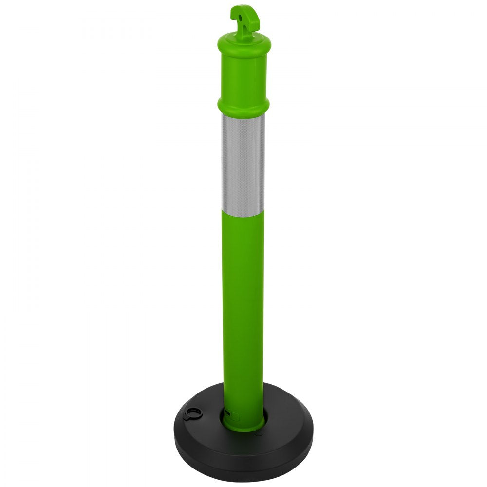 3 Pack Traffic Delineator Posts 1140 mm Safety Cones Fillable Base Green