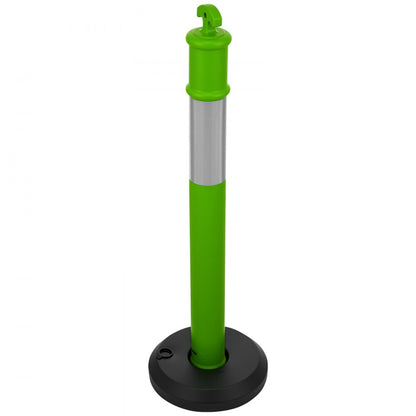 3 Pack Traffic Delineator Posts 1140 mm Safety Cones Fillable Base Green