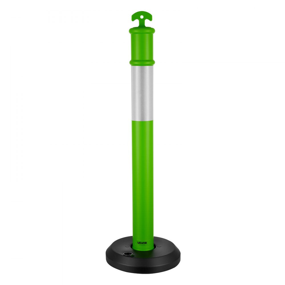 3 Pack Traffic Delineator Posts 1140 mm Safety Cones Fillable Base Green