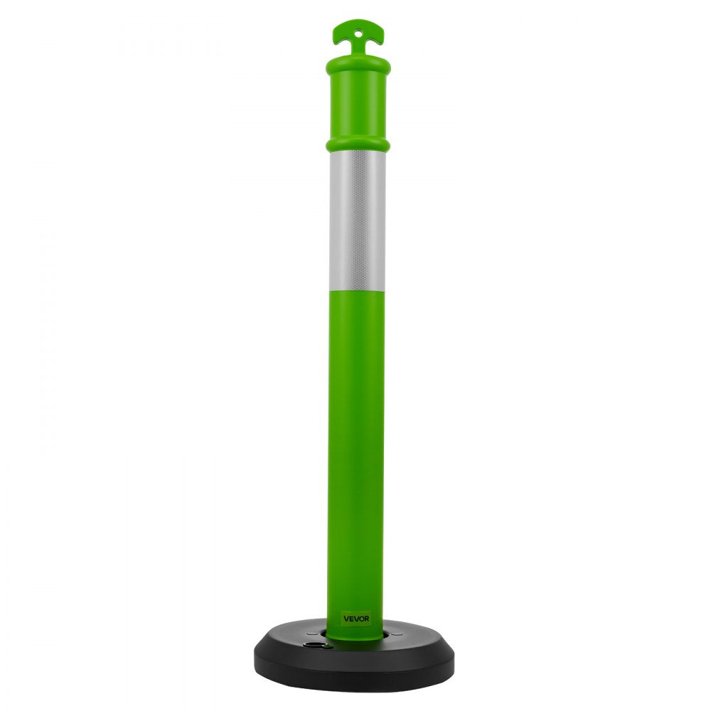 3 Pack Traffic Delineator Posts 1140 mm Safety Cones Fillable Base Green