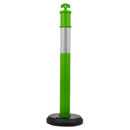 3 Pack Traffic Delineator Posts 1140 mm Safety Cones Fillable Base Green