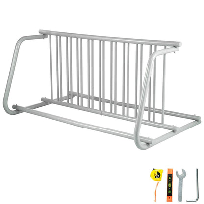 10-Bike Double-Sided Floor Rack, 1.5m All-Steel for Garages & Events