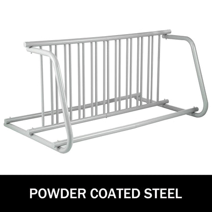 10-Bike Double-Sided Floor Rack, 1.5m All-Steel for Garages & Events
