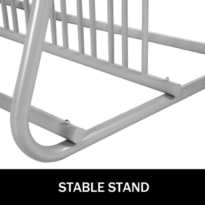 10-Bike Double-Sided Floor Rack, 1.5m All-Steel for Garages & Events